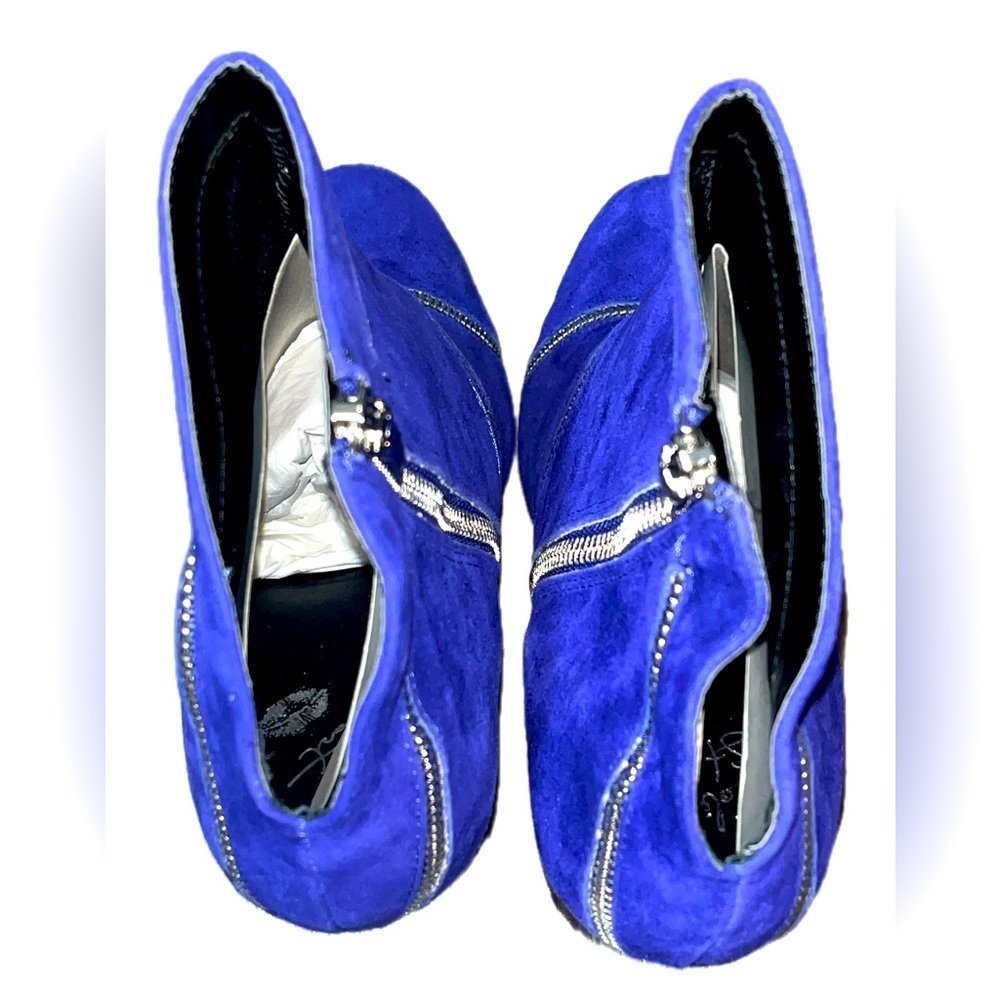 Colin Stuart Size 9b Booties Zipper Violet Blue P… - image 5